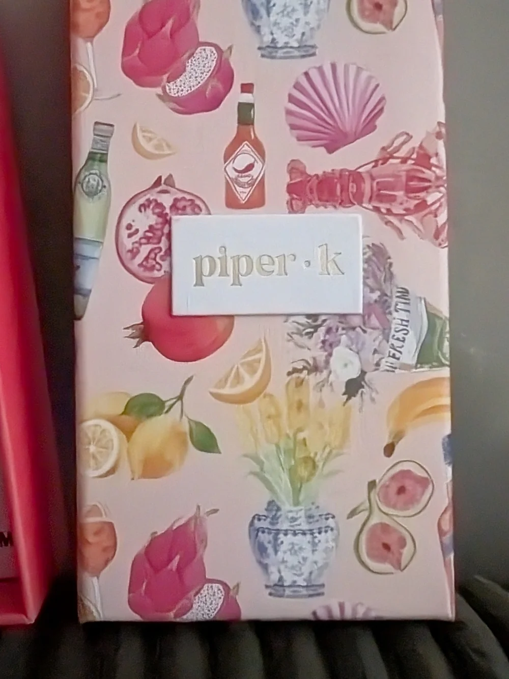 piper·k Pink Peach-Print Key Chain & Bag Charm